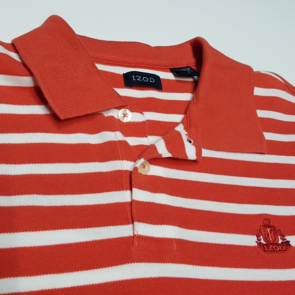 COPY - Izod Polo Men's Orange White Size L